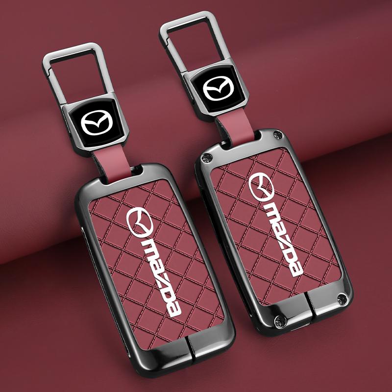 AAEZ1 Zi Alloy Car Key Remote Control Protective Case For Mazda Axela Atenza 3 2 6 CX3 CX5 CX30 CX8 CX9 MX5 RX7 RX8