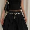 Fringed Butterfly Waist Chain Lustrous Metallic 2000s Belly Chain Belt for Female Fashion Waist Decors Women Body Jewelry