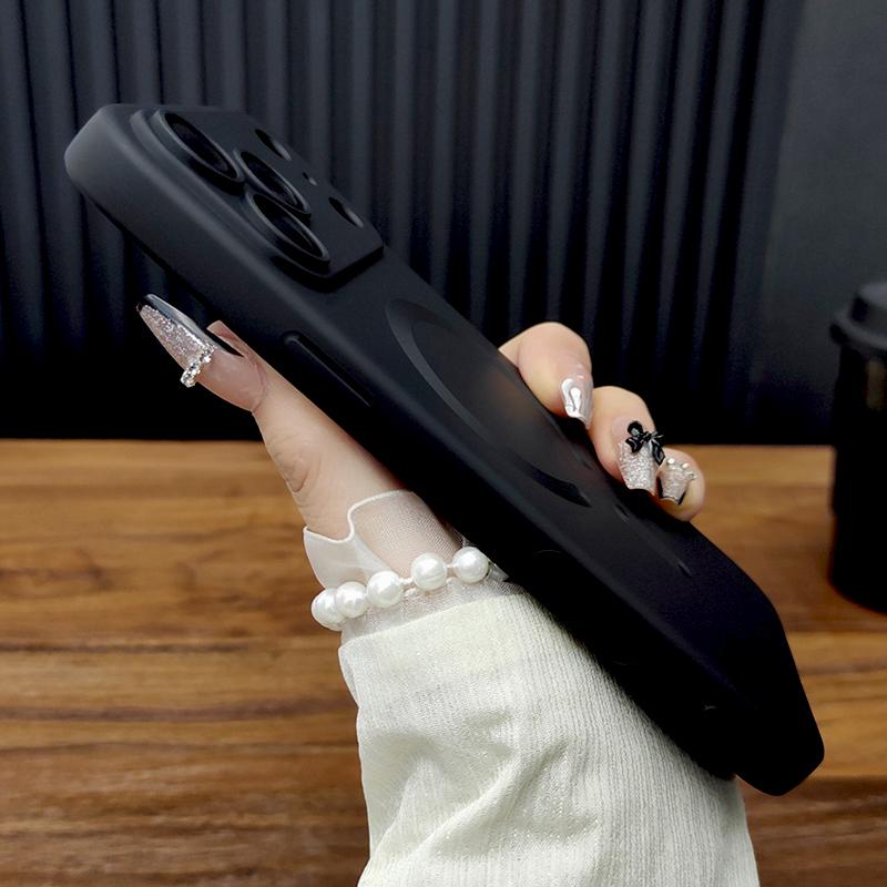 Soft TPU Case For 17 16 15 14 13 12 11 Pro Max 15Pro 14Pro 13Pro IPhone15 IPhone14 For Magsafe Mag Safe Charge Back cover