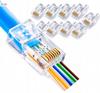 Conotech NS-210 RJ45 Plugs Cat.5e UTP Pass-through 8P8C for LAN Cable 10 Pcs