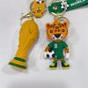 2026 World Cup Keychain with Cartoon Mascot Charm, Fan Merchandise Car Decor, Cute Soccer Trophy Pendant Gift for Supporters