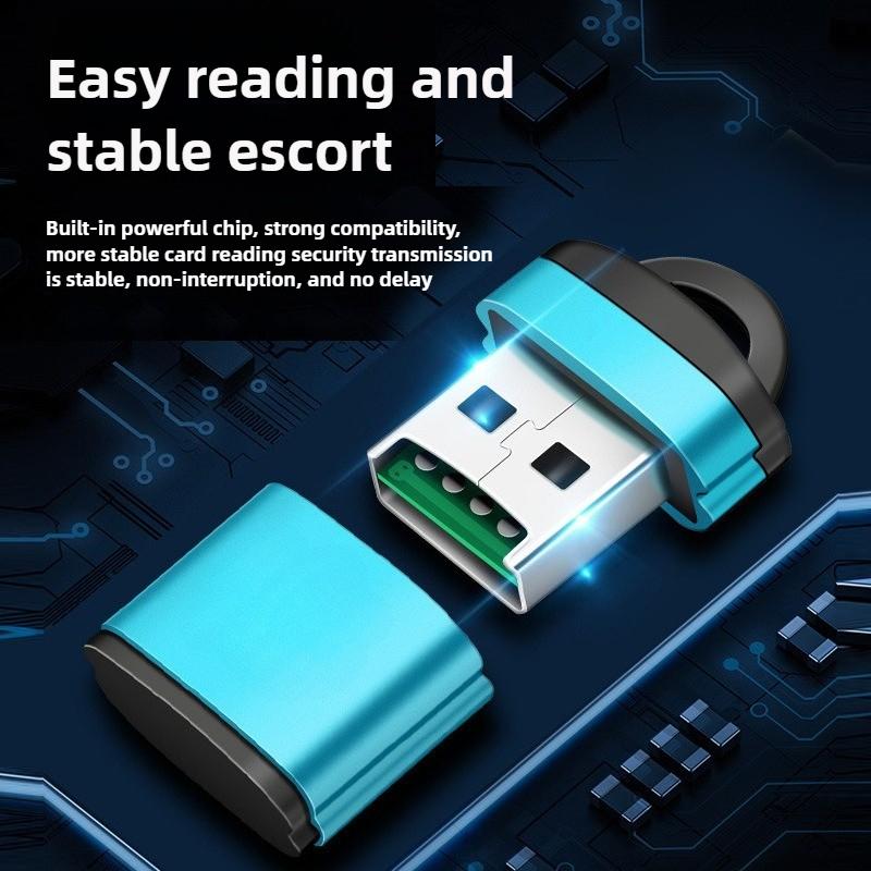 Mini Card Reader USB 2.0 for SD TF Memory Card Adapter High Speed USB Adapter for PC Laptop Accessories Car Music Play