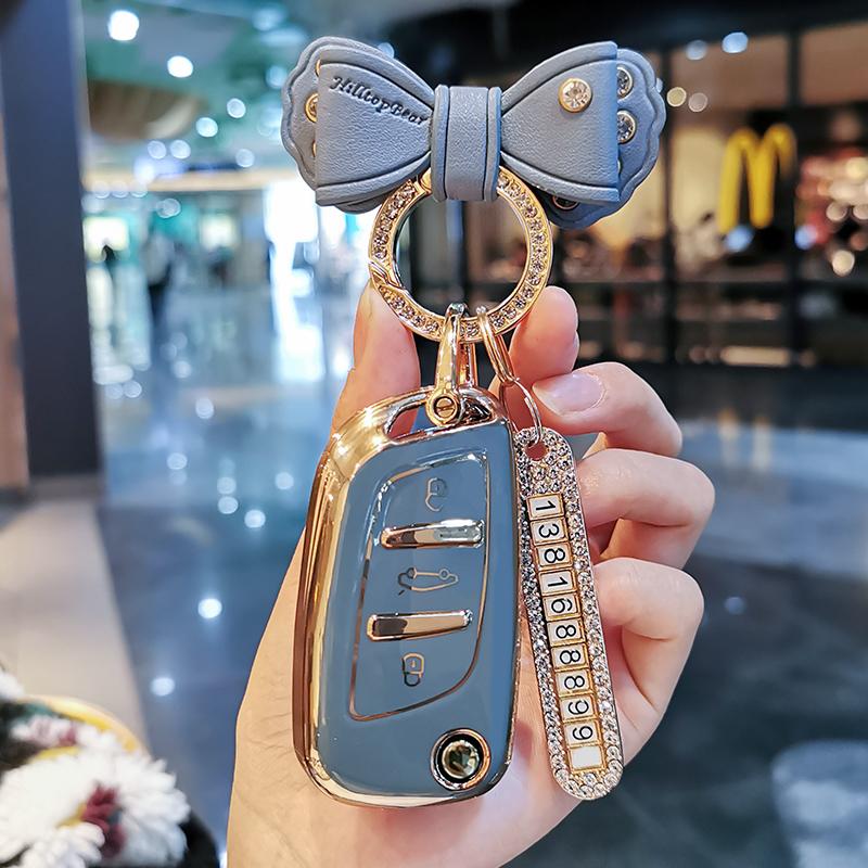 New TPU Car Remote Key Case Cover Protect Shell Bag For Peugeot 3008 308 408 407 5008 For Citroen C1 C2 C3 C4 C5 DS3 DS4 DS5 DS6