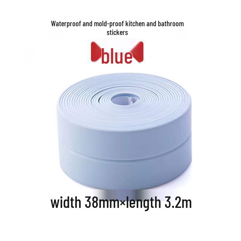 

Водонепроницаемая и устойчивая к пятнам ПВХ уплотнительная лента для зазоров на кухне и в ванной комнате 2.2cm x 1.5m синий