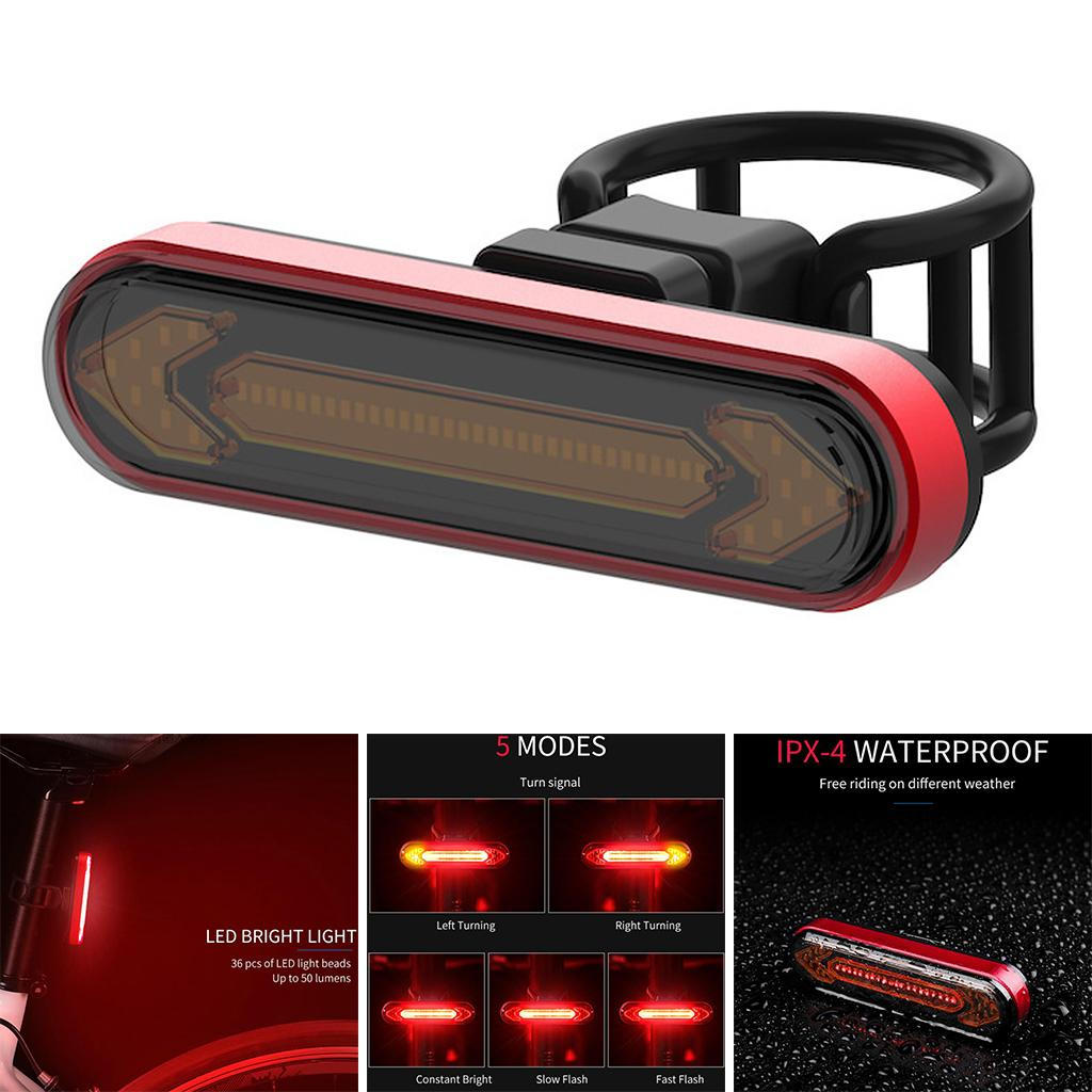 

with s And Automatic Brake Light Remote Control Bike Rear Back USB Reable Cycling червоний