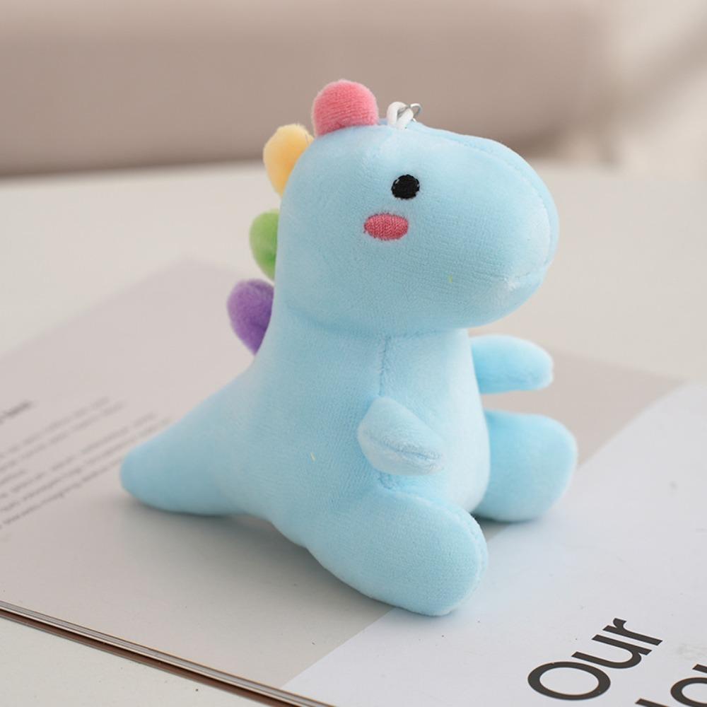 Kawaii 12cm Dinosaurier Plüschtier Spielzeug Anhänger Niedliche Mehrzweck-Plüschtiere Schlüsselanhänger Tragbares Stofftier Schlüsselanhänger Rucksack