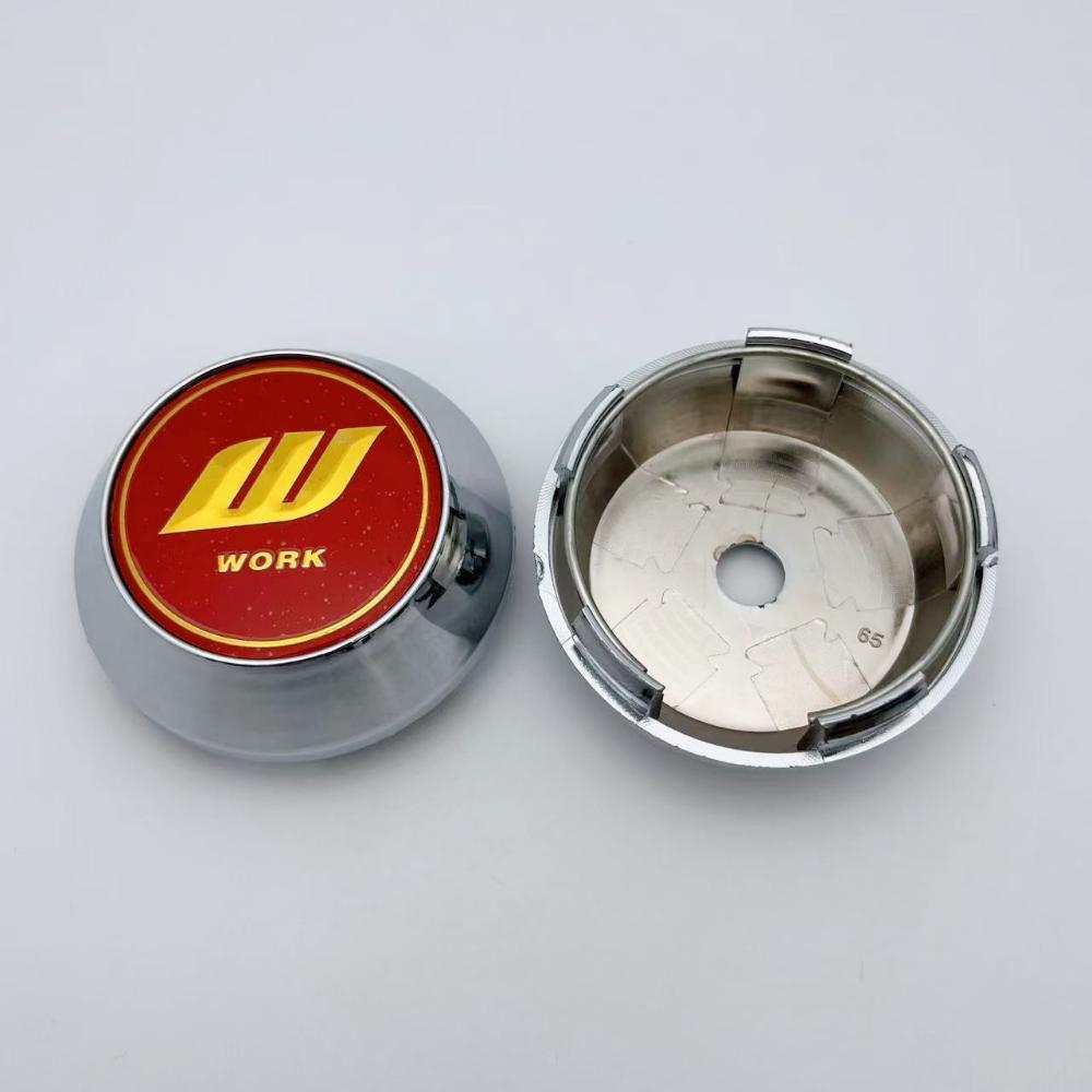 4pcs W Work Logo Emblem Car Wheel Center Caps 60mm 64mm 65mm 68mm 69mm Wheels Rim Hubcaps High Cover Replace Styling Accessories