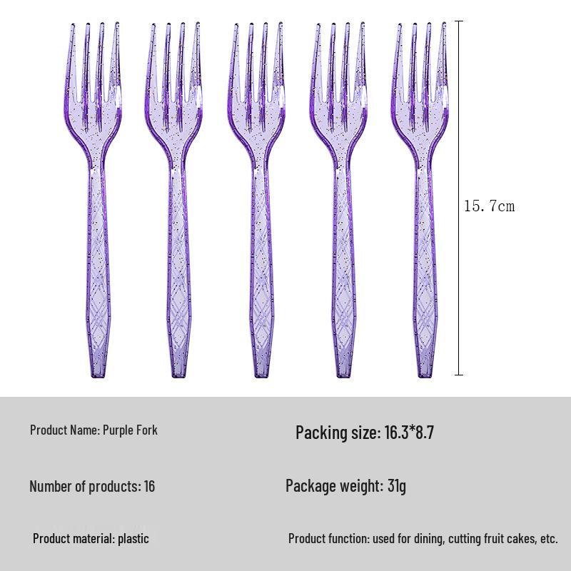 Nuevo Juego de Cubiertos Desechables Dorado Transparente - Cuchillo, Tenedor y Cuchara para Postres y Fiestas