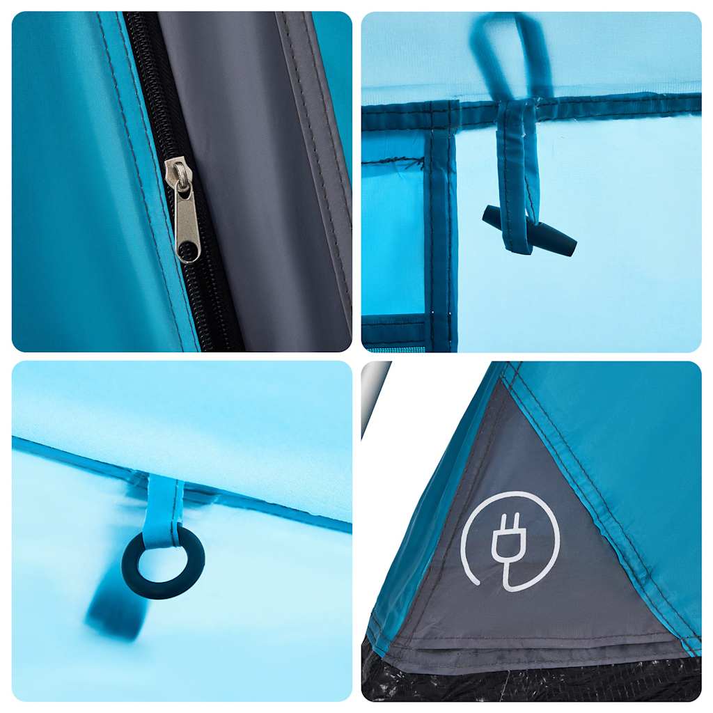 Dome Family Tent for 10 People Blue Quick Release
