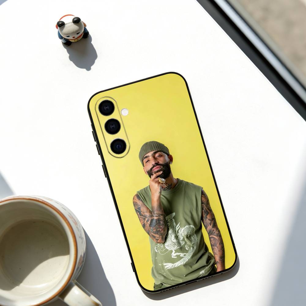Anuel AA Phone Case Black Silicone Soft For Samsung Galaxy A73,A72,A71,A70,A53,A52,A51