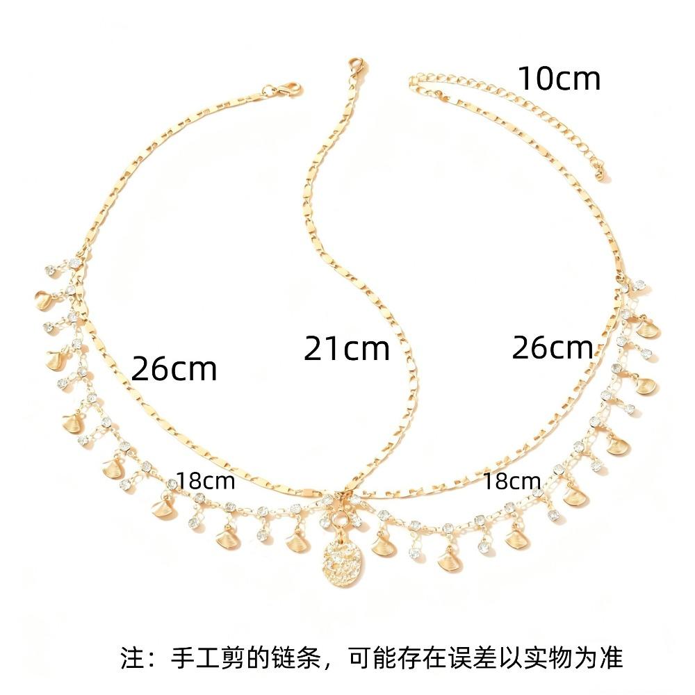 New Fashion Bohemia Pearl Turquoise Sequin Tassels Multi-layer Hair Chain for Women Bride Rhinestone Forehead Chain Hair Jewelry