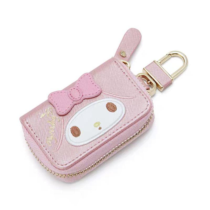 Stylish Women Kuromi Zipper Key Bag In Premium Pu Leather For Car Key Protection