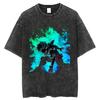 Anime Mon Héros Académique Midoriya Izuku Imprimé Lavé T-shirt Hommes Vintage T-shirts Surdimensionné Coton T-shirt Hara1046