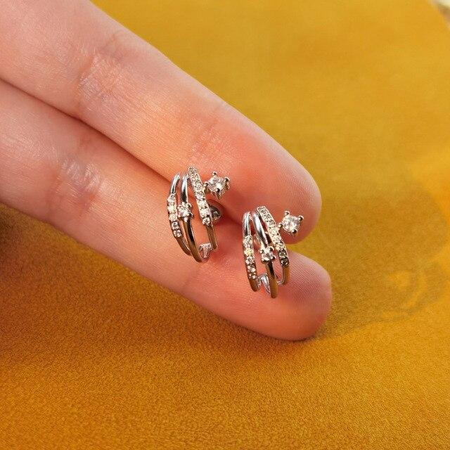 

ANENJERY Super Flash Ear Bone Nail Screw Пряжка серьги женские уникальные серьги-манжеты аксессуары оптовая продажа pendientes brincos