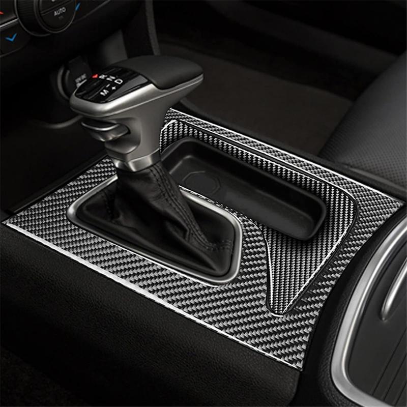 Carbon Fiber for Dodge Charger 2015- Center Console Gear Shift Panel Cover Trim Interior Accessories LHD