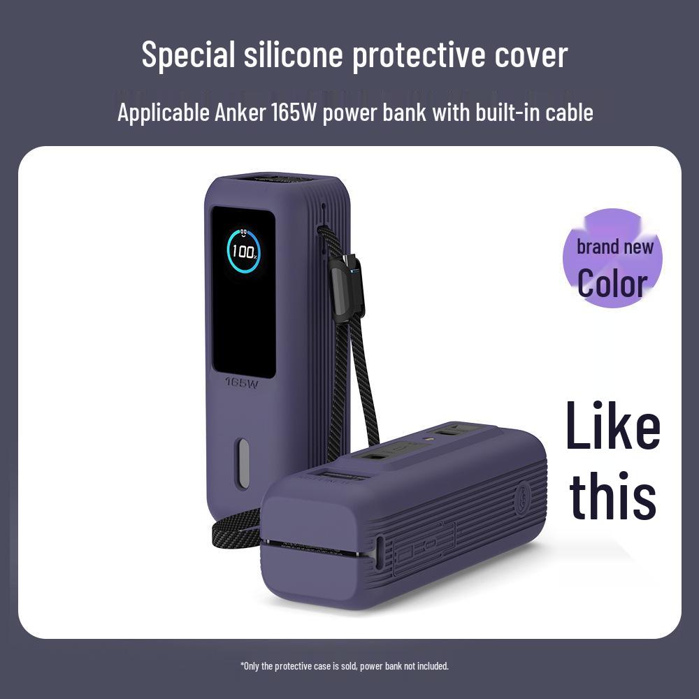 Anker PowerCore 165W Protective Case with Built-in Retractable Cable - Drop-Proof Full Coverage.