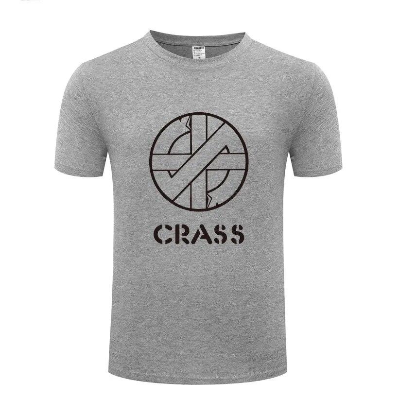 Music Rock Crass Printed T Shirts Unisex Hip Hop Short Sleeve O Neck Cotton Unisex T-Shirt Cool Funny Streetwear Top Tee Summer Style