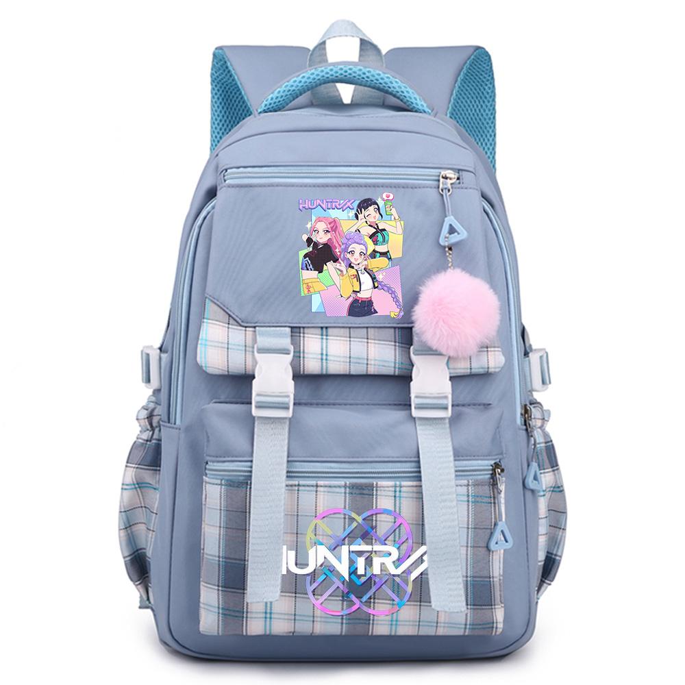 Niedlicher Cartoon K-Pop Aufdruck Rucksack mit großem Fassungsvermögen für Teenager Schüler Mädchen Junge Schultasche Buchtasche Kindergeschenk Damen Wasserdichte Reisetasche Mochila