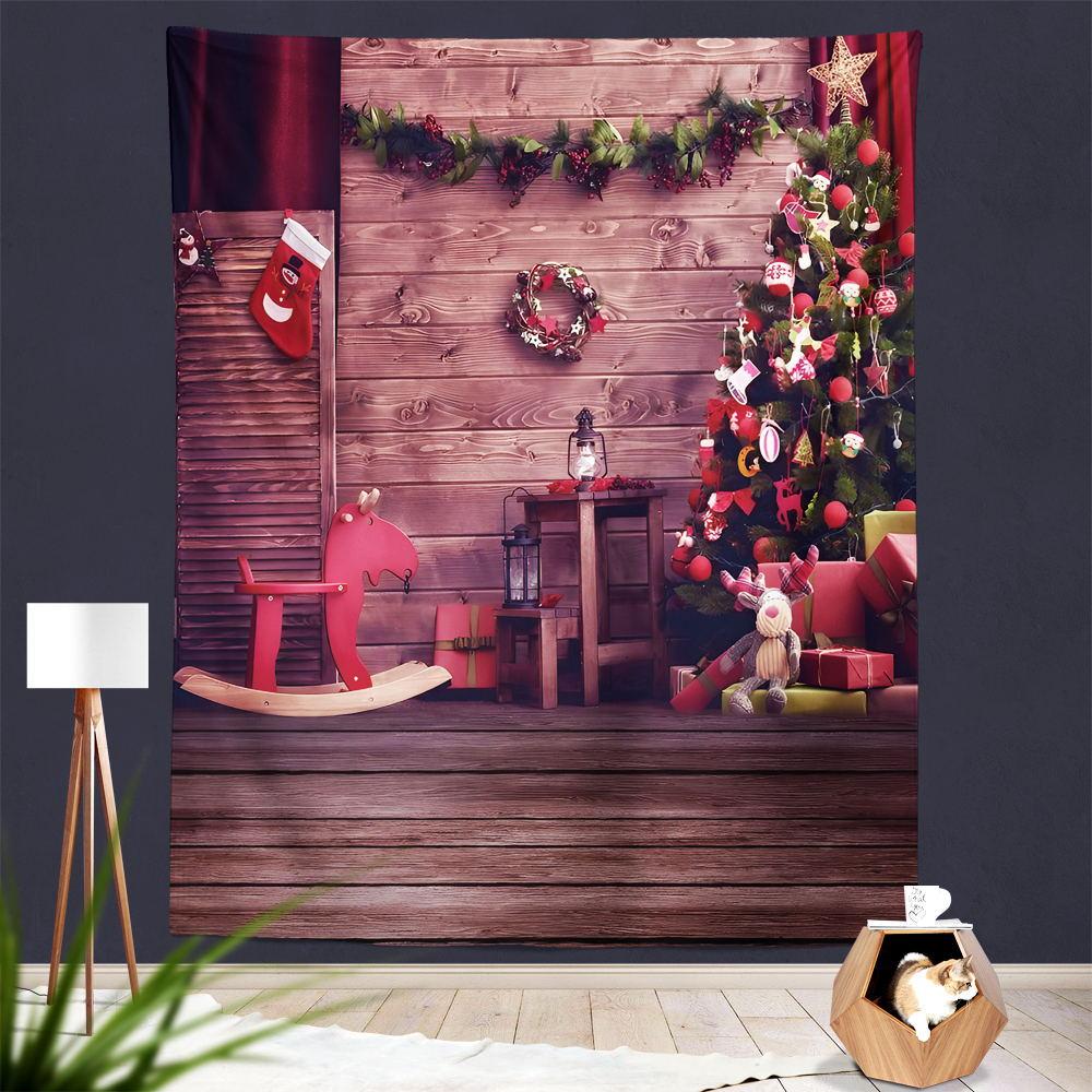 Cross-border Christmas Hanging Cloth Wall Starry Sky Background Cloth  Printed Tapestry