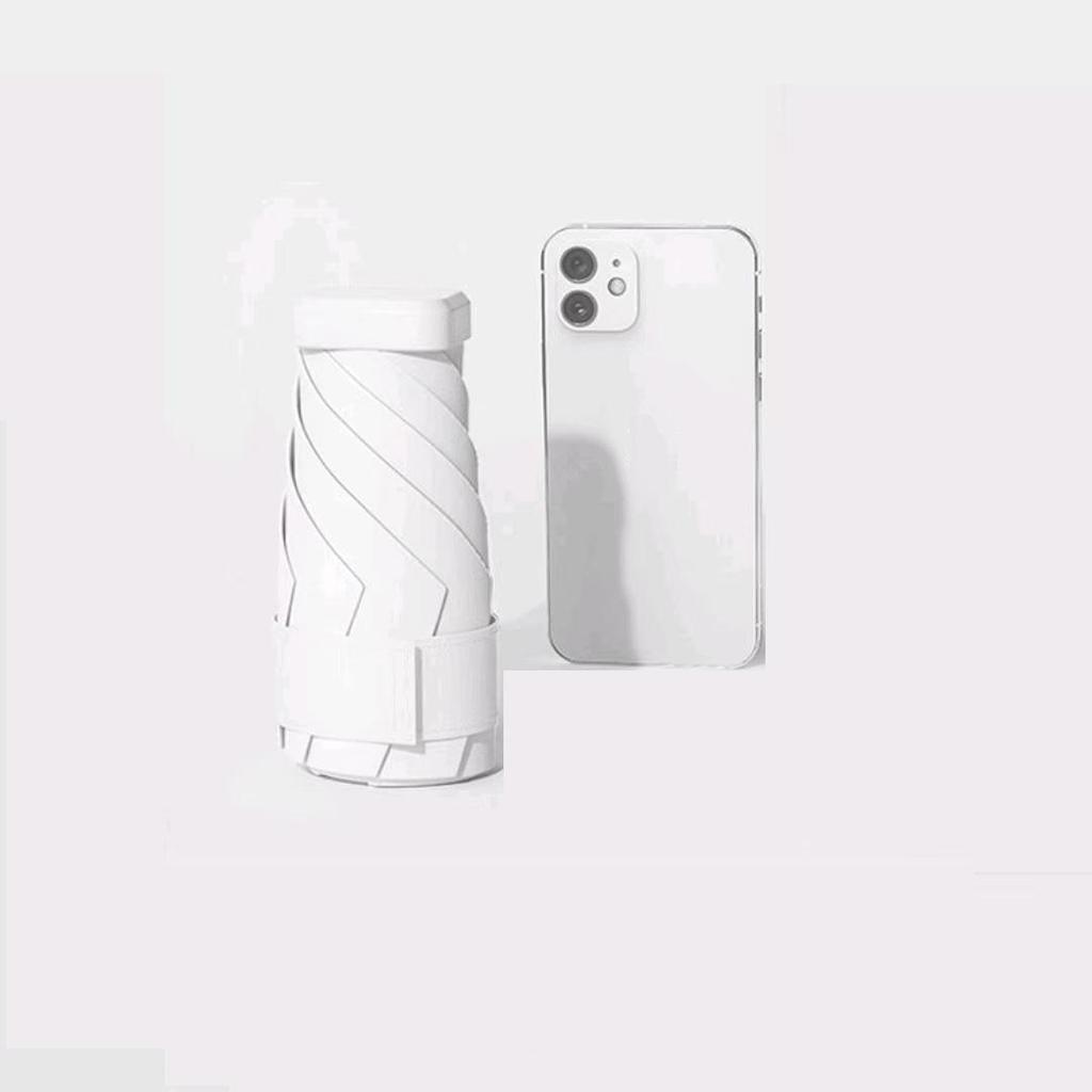 225g Ultra-Light 6-Fold Travel Umbrella, UPF50+ Black Coated Compact Windproof Umbrella for All-Weather Sun & Rain Protection