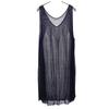 ISSEY MIYAKE made in Japan No sleeve Sheer one piece 2 Navy Women Used