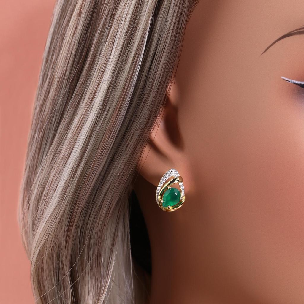 Elegant Noble Natural Pear 6*8mm Agate Clasp Earrings Real Gemstones 925 Sterling Silver Fine Jewelry for Women's Birthday Gifts