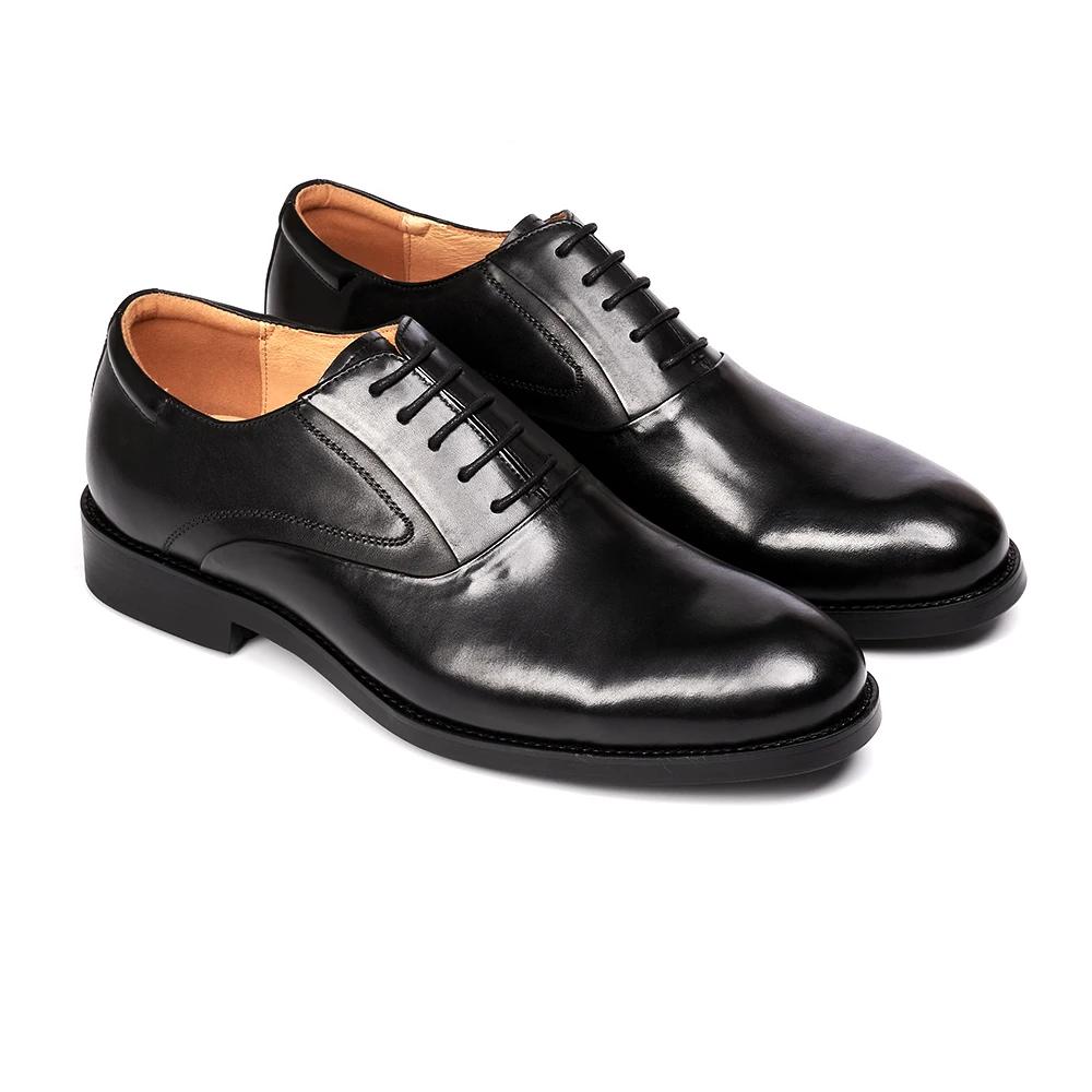 Fashion Formal Genuine Leather Derby Men's Shoes Handmade Goodyear Leather Shoes Classic Lace-up Business Banquet Dress Shoes Men