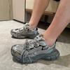 Winter Sneakers for Women 2024 New Black Dad Casual Vulcanized Shoes Woman High Platform Sneakers Lace Up White Sneakers Women