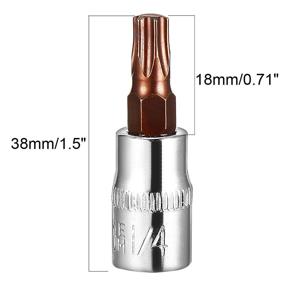 2Pcs Socket New Parts 1/4 1/4 Inch Drive Supplies T30