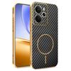 For Realme 14 5G/14T 5G Phone Case Carbon Fiber Textured Electroplated TPU Back Cover