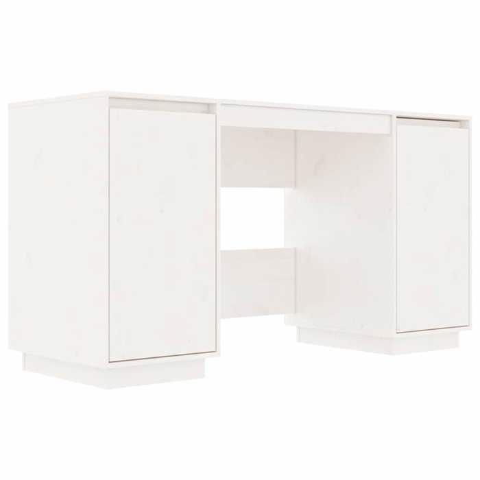 Maison Exclusive - Bureau blanc 140x50x75 cm bois massif de pin