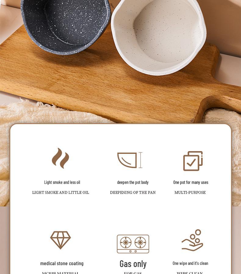 Maifan Stone Non-Stick Oil Splatter Mini Pan for Fried Eggs