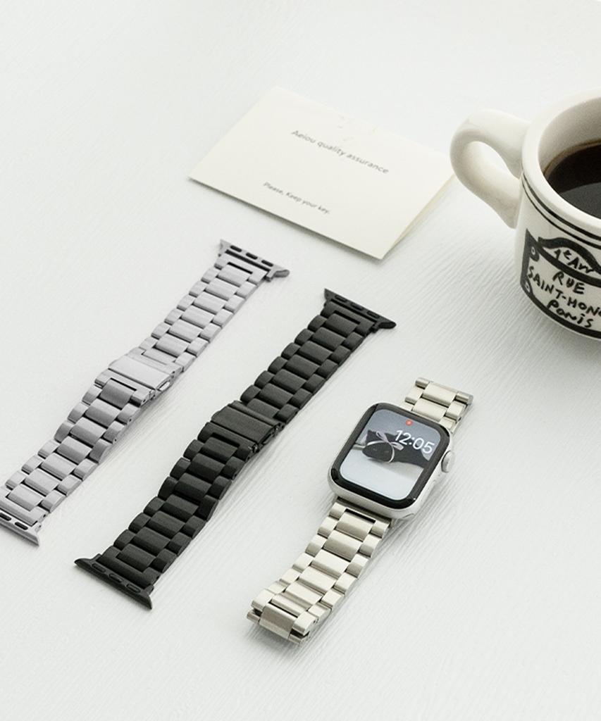 Nuateu [3Color] Metal Band Strap Compatible With All Apple Watch Models 11/10/9/8/7/6/5/4/Se3/Ultra 3