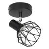 Wall Lamp Holder with Metal Cage E14 Industrial Style Metal Vintage Wall Sconce Holder Matte Black