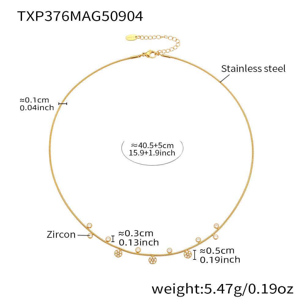 Lariat Y Necklace Matching Bracelet In Stainless Steel 18k Gold Plated With Zircon Flower Chain Necklaces Bracelets For Women