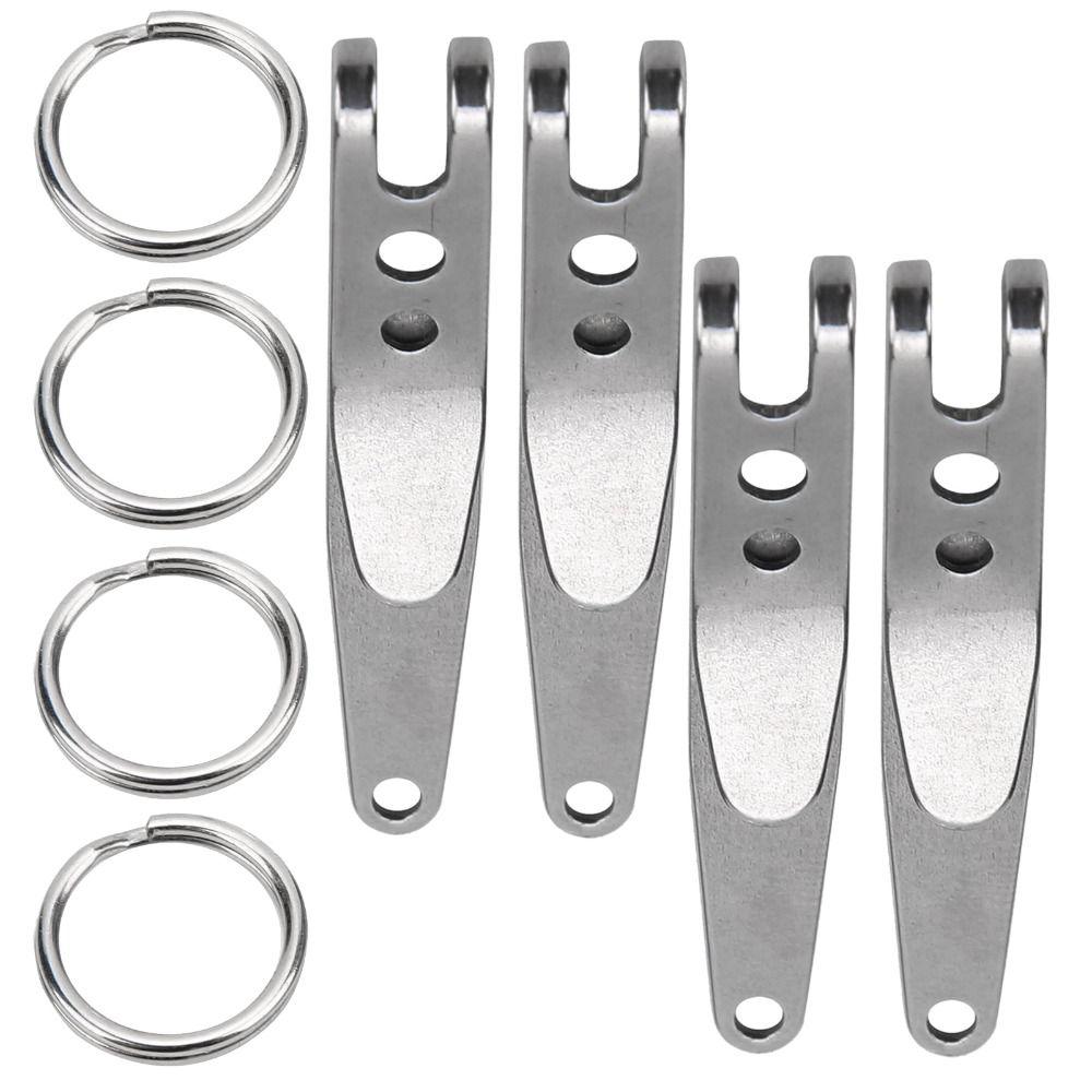 

4 шт., спортивный инструмент, размер S, универсальный зажим для ремня из нержавеющей стали, карманный зажим, зажим для EDC, зажим для подвески
