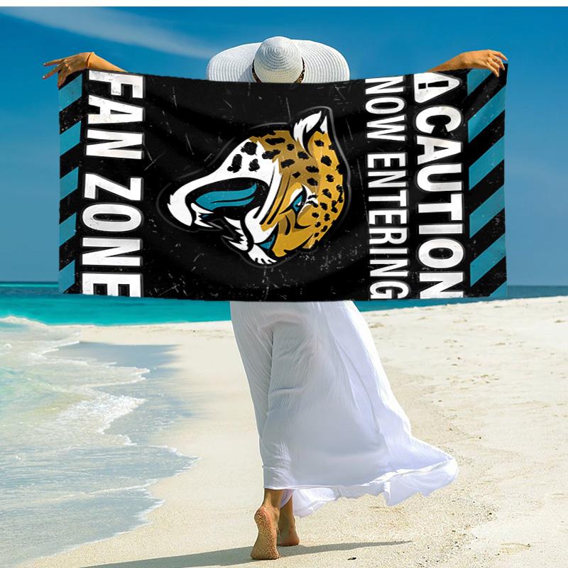 Proof Beach Towel with Jacksonville Jaguars Logo Pattern - Soft,absorbent,quick-drying,machine Washable - Perfect for Swimming,camping,bathing