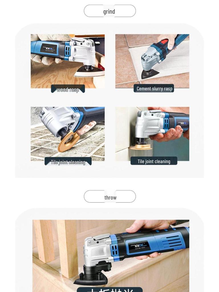 Multifunctional Electric Edge Trimmer & Angle Grinder Adapter: Converts to Cutting Machine, Electric Shovel, and Woodworking Tool Set.