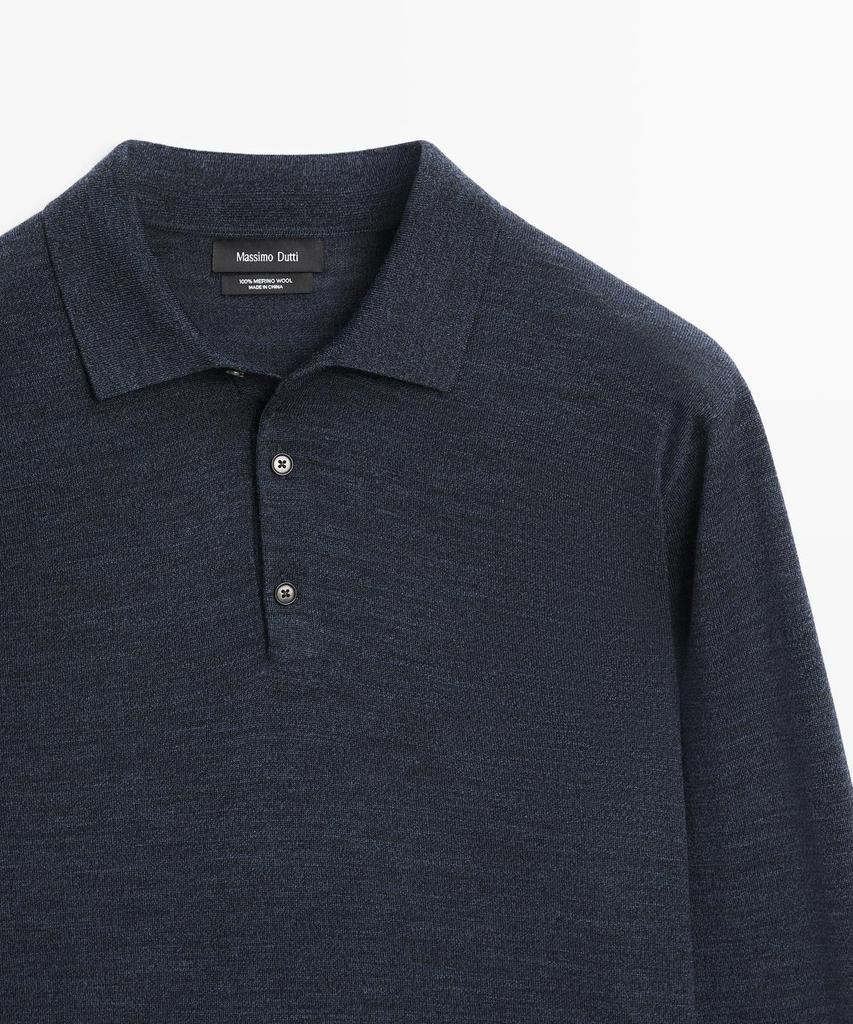 Masimodutti Polo Neck Wool Knit Sweater