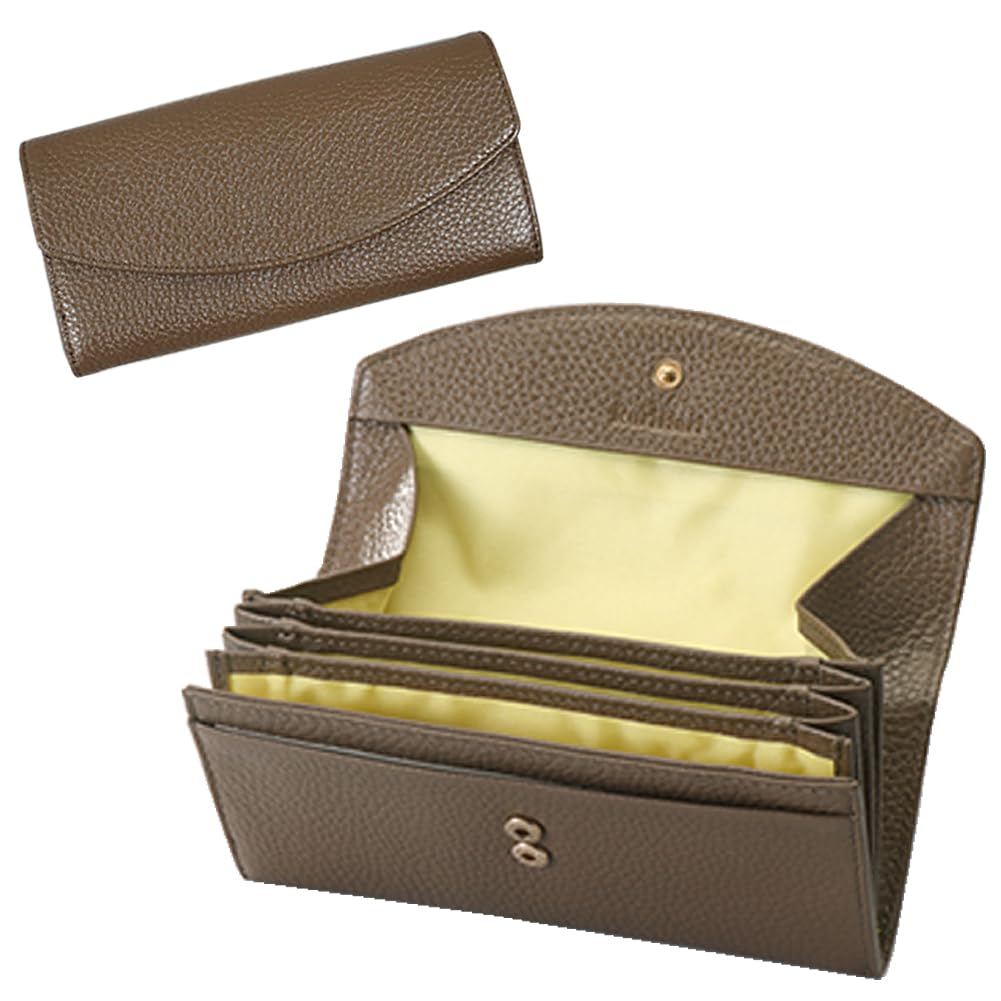 

RuriHari Women s Slim Long Wallet, Genuine Leather, Lightweight, Small, Holds Bills Folding, Wide Opening, Coin Purse, Card Case, Large Capacity,