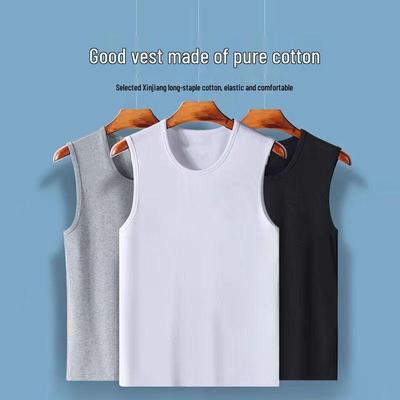 Men's Racerback Cotton Tank Top - Pure Cotton Sports Undershirt for Spring/Summer