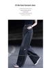 High Street Black High-Waisted Straight Leg Jeans - Slimming Wide Leg, Floor-Length, Loose Fit for Spring/Autumn 2026