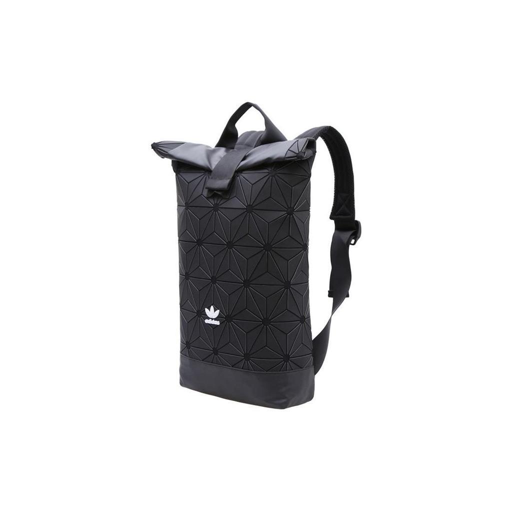 adidas Originální geometrický vzor Polyesterový batoh Unisex batohy Černý AY9354