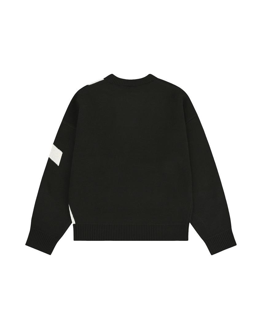 Opeunyadeu(Owai) Bold Logo Knit - Black