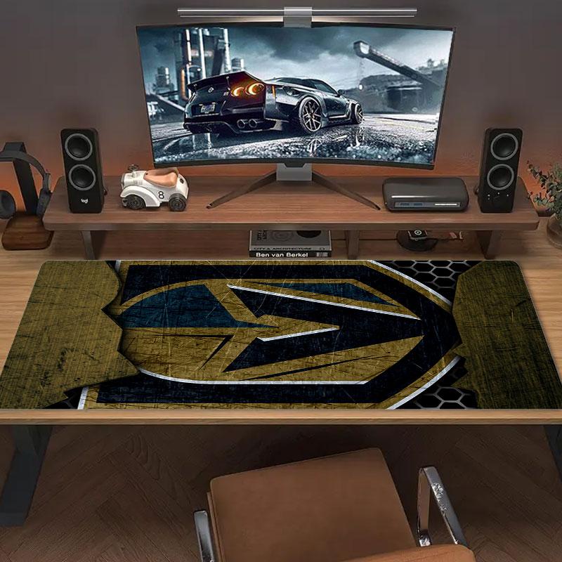 Vegas Golden Knights Mouse Pad, Large Gaming Desk Mat, Non-slip XXL Mousepad for Laptop & Tablet, Mini PC Playmat with Stitched Edges