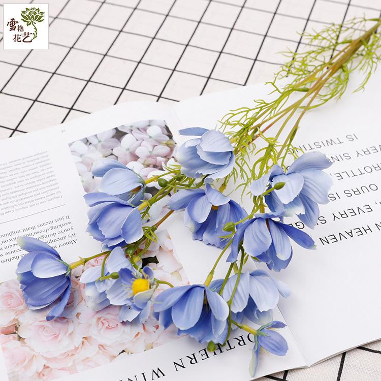 

Wedding Dutch chrysanthemum fake flower ornament, living room ornament, small daisy fake flower синій
