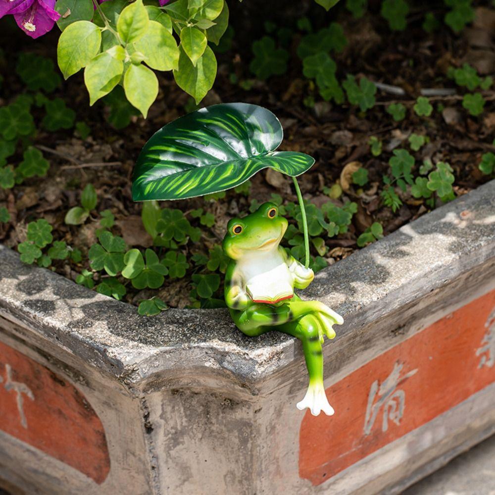 Resin Frog Decorative Ornaments Simulation Animal Ornament  Garden Outdoor Yard Fish Tank Decor