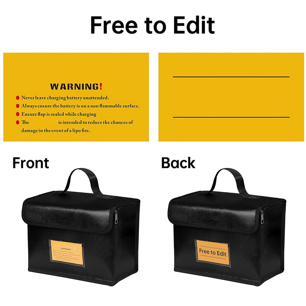 Fireproof Waterproof Battery Bag Lipo Safe Charging Bag Protection Pouch for Storage with Invisable Side Charging Port