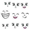 Smiling Face Nail Art Stickers DIY Decal Manicure Tips Cartoon Adorable Nail Art Decals for Nail Salons Home Use