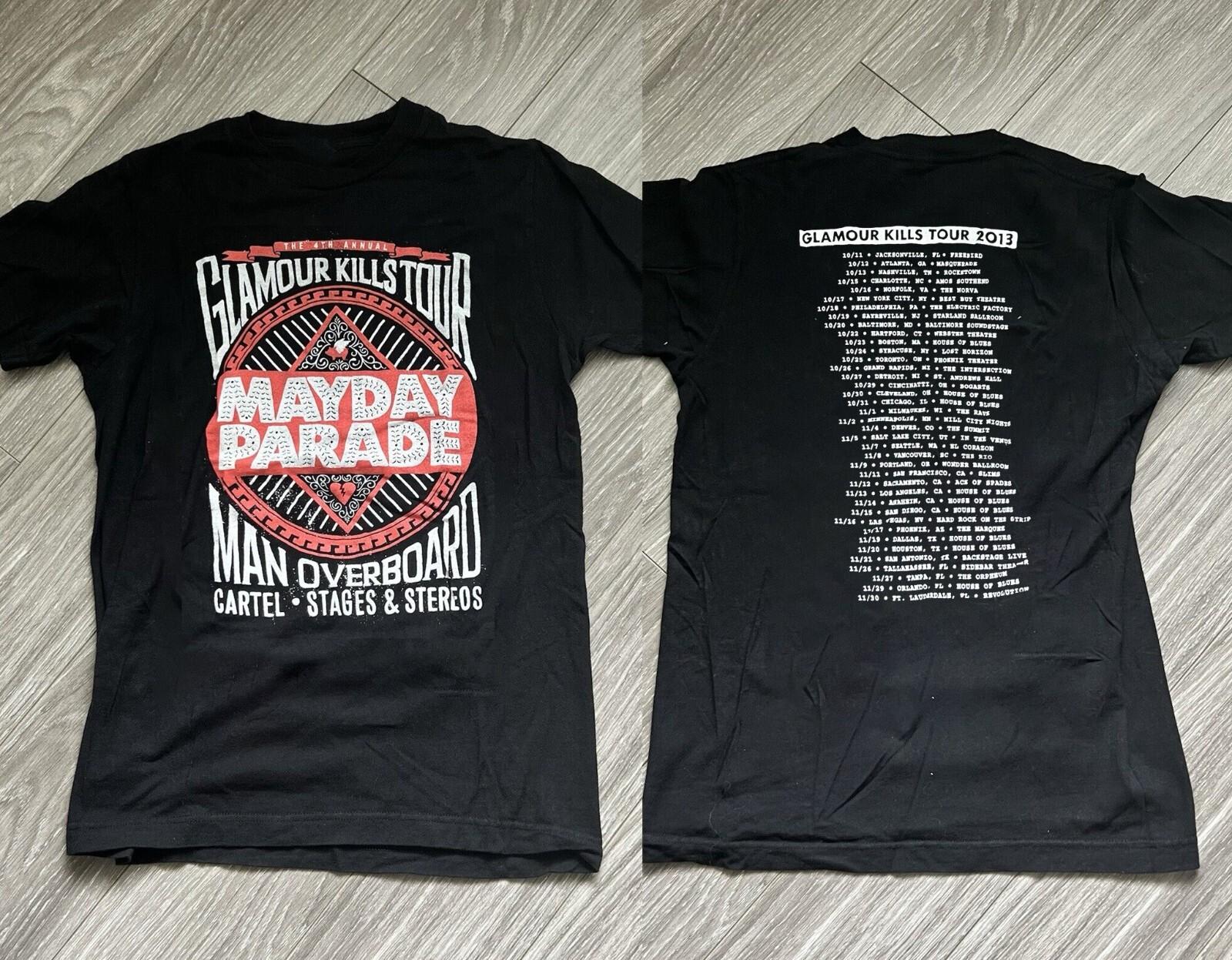 Новая футболка Mayday Parade 2013 Glamour Kills Tour Подарок для фанатов DN413 L